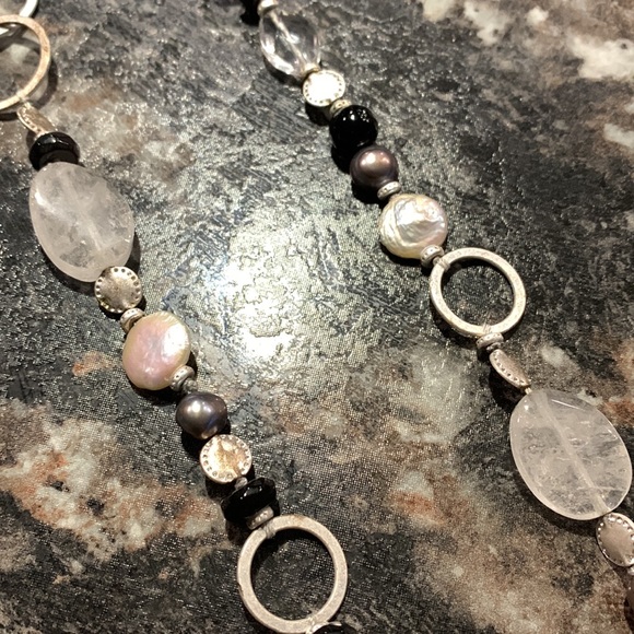 STELLA & DOT precious stone & metal necklace - Picture 5 of 9